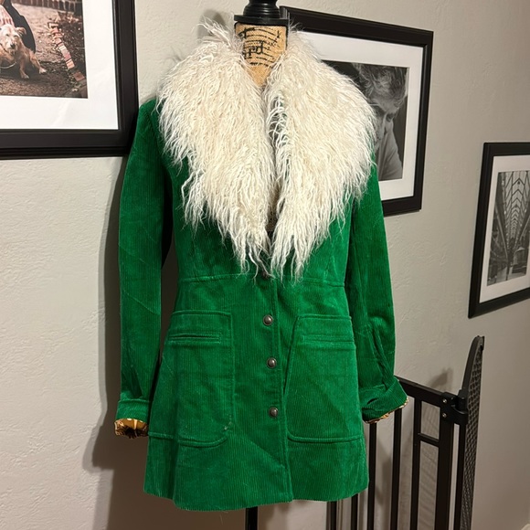 Free People Jackets & Blazers - Free People Lady Lane Faux Fur Collar Jacket Corduroy Button Front XS NWT